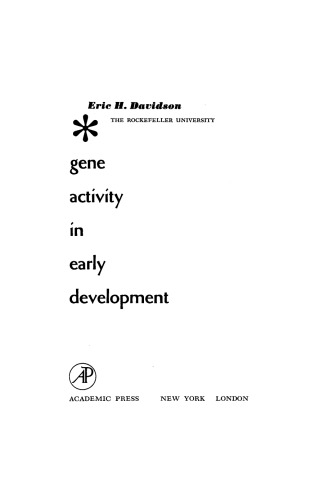 Gene Activity in Early Development
