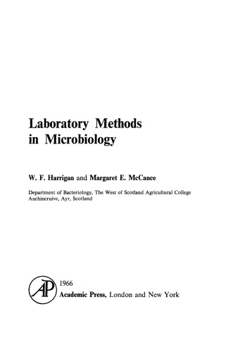 Laboratory Methods in Microbiology