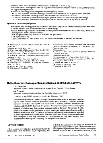 Bell's Theorem. Does Quantum Mechanics Contradict Relativity