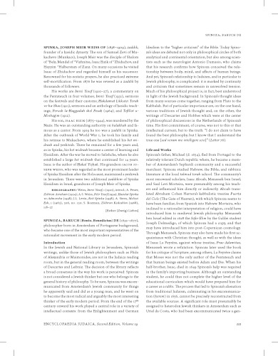 Spinoza (entry from the Encyclopedia Judaica)