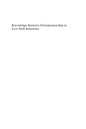 Knowledge-Intensive Entrepreneurship in Low-Tech Industries