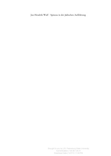 Spinoza in der jüdischen Aufklärung. Baruch Spinoza als diskursive Grenzfigur des Jüdischen und Nichtjüdischen in den Texten der Haskala von Moses Mendelssohn bis Salomon Rubin und in frühen zionistischen Zeugnissen  ISBN-10: 3050052201 ISBN-13: 978-3050052205 E-Book-ISBN: 978-3-05-006042-2