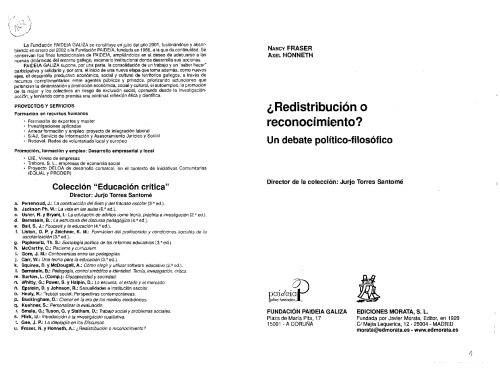 Redistribuicion o Reconocimiento?