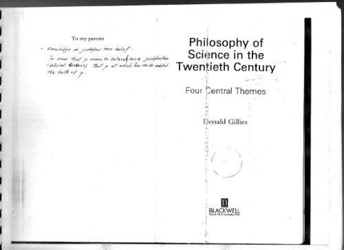 Philosophy of Science in the Twentieth Century: Four Central Themes