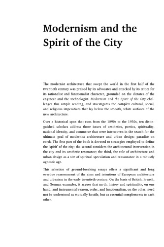 Modernism and the Spirit of the City