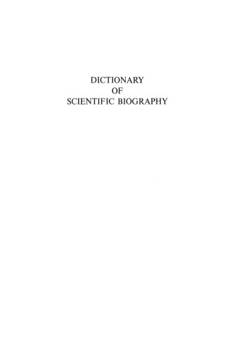 Dictionary of Scientific Biography   ISBN 10: 0684169649 ISBN 13: 9780684169644