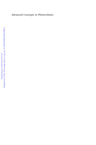 Advanced Concepts in Photovoltaics: RSC