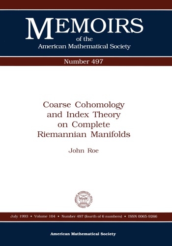 Coarse Cohomology and Index Theory on Complete Riemannian Manifolds