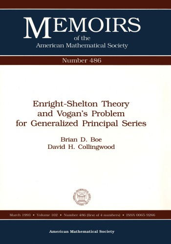 486  Enright-Shelton Theory and Vogan's Problem for Generalized Principal Series
