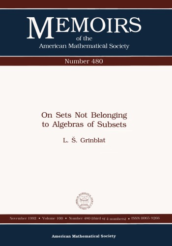On Sets Not Belonging to Algebras of Subsets