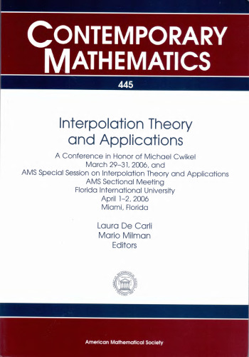 Interpolation Theory and Applications