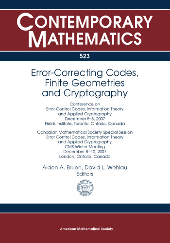 Error-Correcting Codes, Finite Geometries and Cryptography