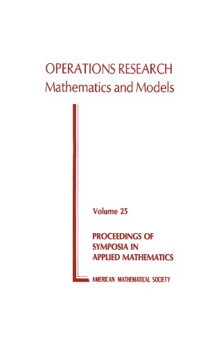 Operations Research Mathematics and Models
