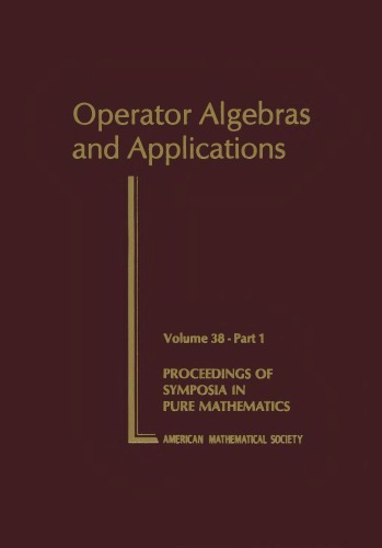 Operator Algebras and Applications, Part 2