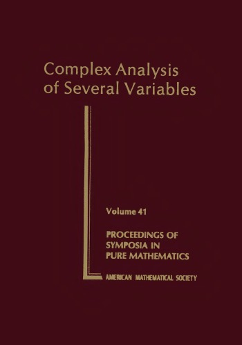 Complex Analysis of Several Variables