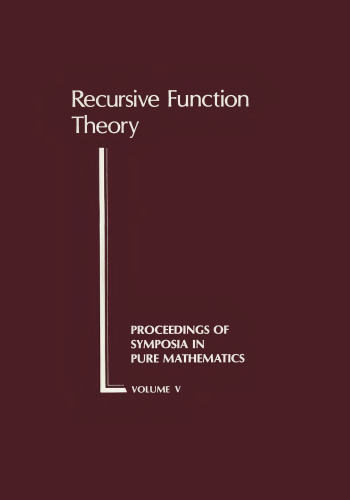 Recursive Function Theory
