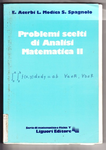 Problemi scelti di analisi matematica 2