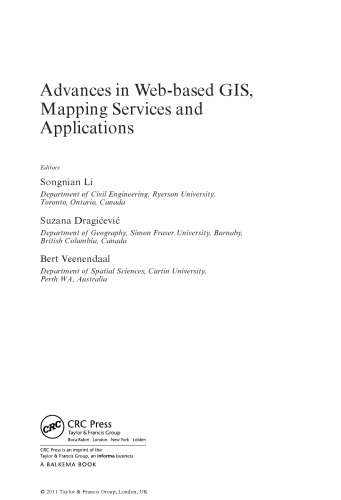 Advances in Web-based GIS, Mapping Services and Applications