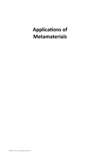 Applications of Metamaterials