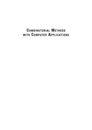 Combinatorial Methods with Computer Applications