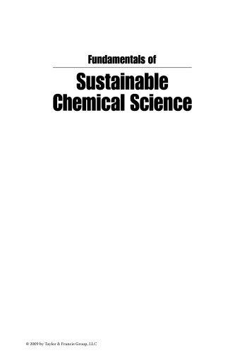 Fundamentals of Sustainable Chemical Science