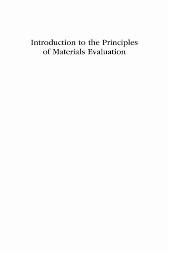 Introduction to the Principles of Materials Evaluation