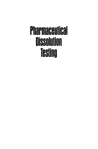 Pharmaceutical Dissolution Testing