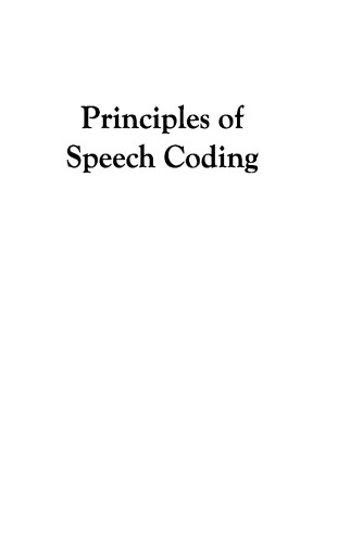 Principles of Speech Coding