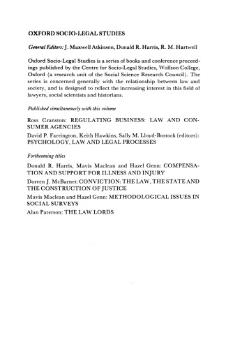 Order in Court: The Organisation of Verbal Interaction in Judicial Settings