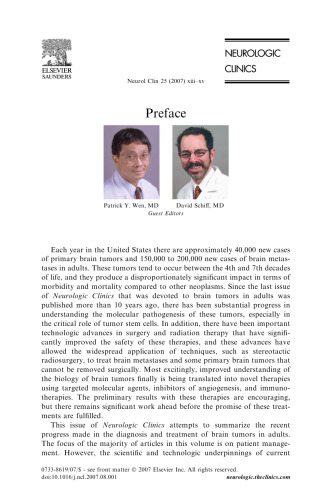 Brain Tumors in Adults, An Issue of Neurologic Clinics