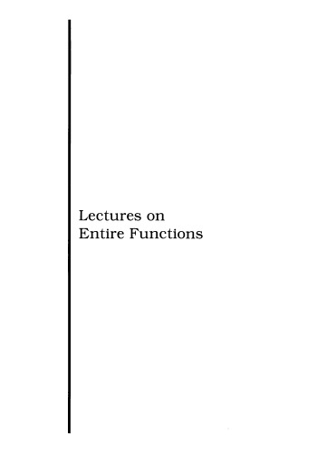 Lectures on entire functions