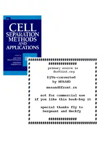 Cell Separation Methods and Applications