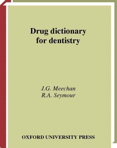 Drug Dictionary for Dentistry