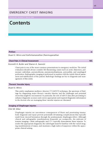 Emergency Chest Imaging, An Issue of Radiologic Clinics