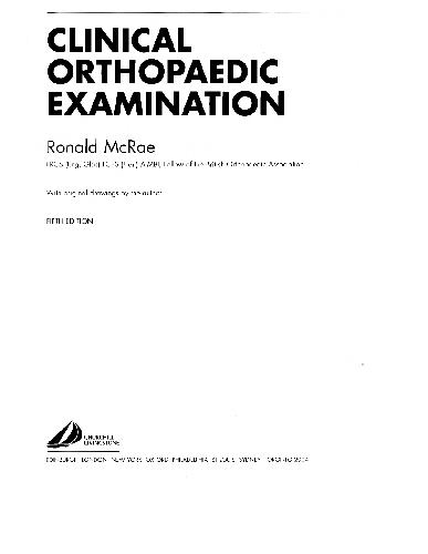 Clinical Orthopaedic Examination