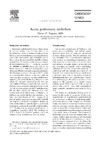 Pulmonary Vascular Disease