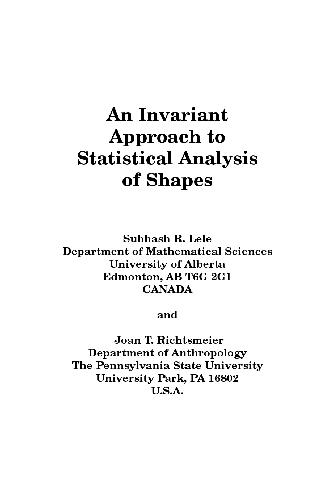 An invariant approach to statistical analysis of shapes