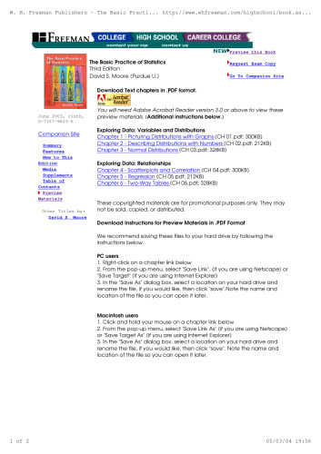 The basic practice of statistics