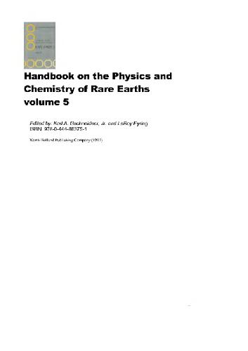Handbook on the Physics and Chemistry of Rare Earths. vol. 5