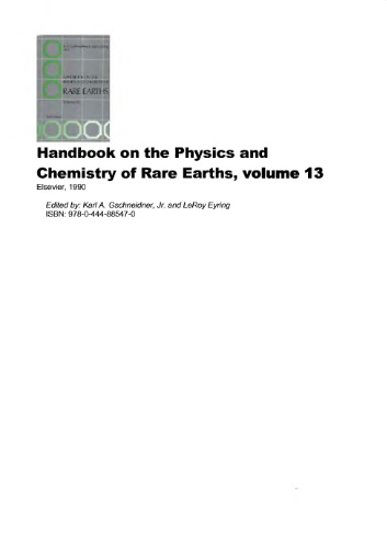 Handbook on the Physics and Chemistry of Rare Earths. vol.13