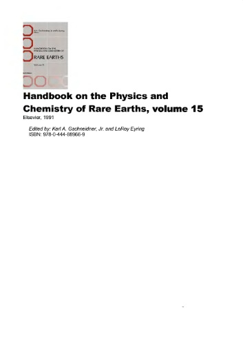 Handbook on the Physics and Chemistry of Rare Earths. vol.15