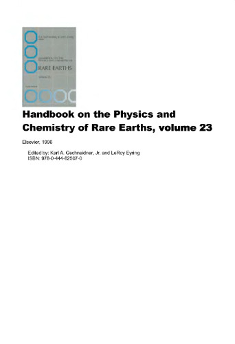 Handbook on the Physics and Chemistry of Rare Earths. vol.23