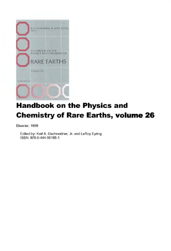 Handbook on the Physics and Chemistry of Rare Earths. vol.26