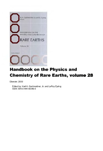 Handbook on the Physics and Chemistry of Rare Earths. vol.28