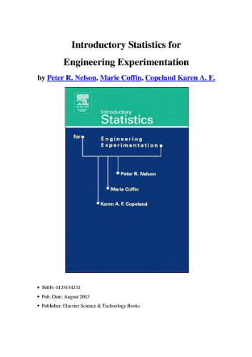 Introductory Statistics for Engineering Experimentation