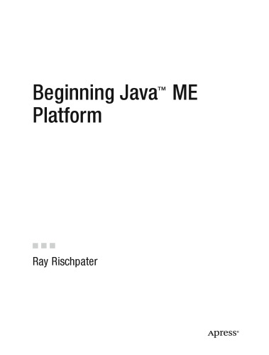 Beginning Java ME Platform
