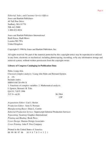 Classical Complex Analysis