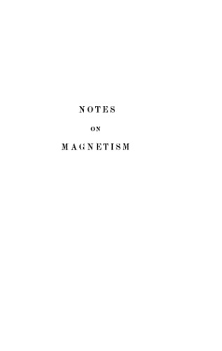 Notes on Magnetism