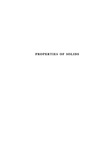 Properties of Solids