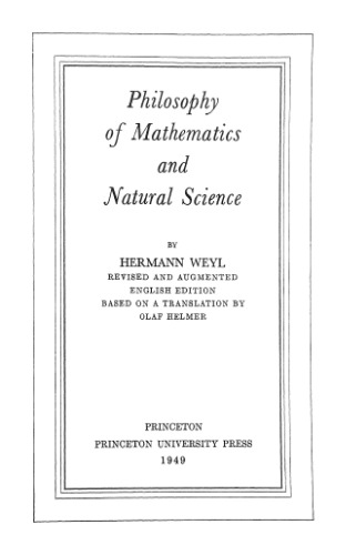 Philosophy of mathematics and natural science